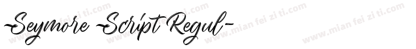 Seymore Script Regul字体转换